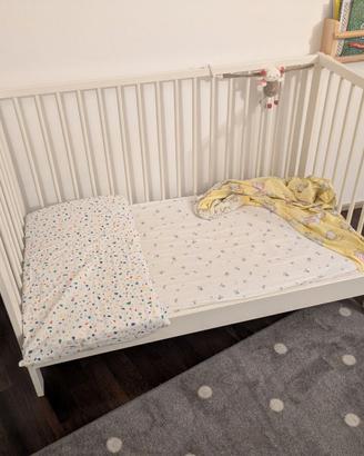 Lettino IKEA Gulliver 60x120 bianco + materasso