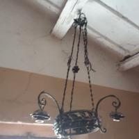 LAMPADARIO LIBERTY IN FERRO BATTUTO