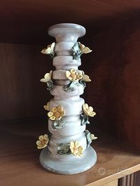 Piccolo Vaso in Ceramica Capodimonte con Fiori