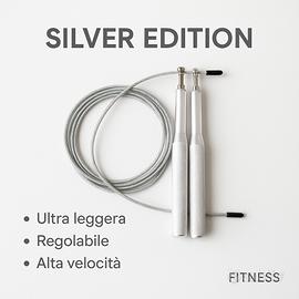 Corda da salto professionale argento