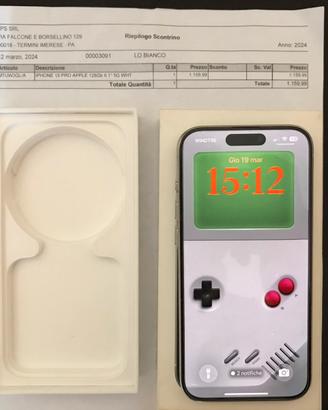 IPhone 15 Pro 128 GB titanium + 17 cover