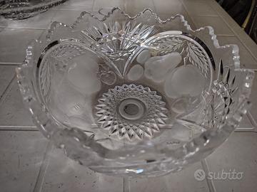 Portafrutta in cristallo pregiato vintage