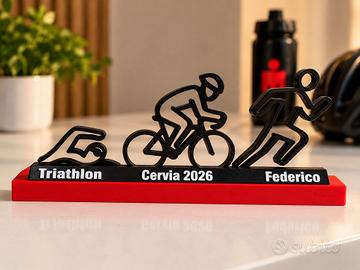 Trofeo Triathlon Personalizzato 3D – Nuoto Bici Co
