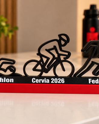 Trofeo Triathlon Personalizzato 3D – Nuoto Bici Co