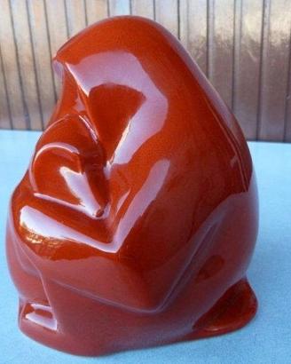Scimmia e scimmietta ceramica smaltata anni '60