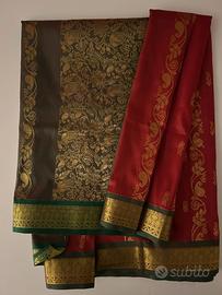 tessuto per abito tradizionale indiano sari