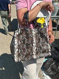 Borsa ecopelle fantasia pitonato