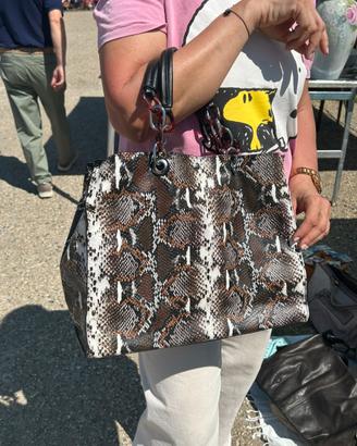 Borsa ecopelle fantasia pitonato