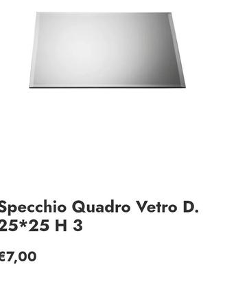 30 specchi in vero vetro sagomati 25x25