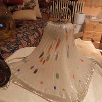 Lampadario vintage "Novecento".Vetro artistico.