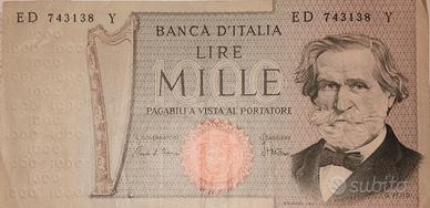 Banconota 1000 lire Giuseppe Verdi