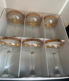 Set 6 calici vintage F.lli Fumo in ORO 24K - NUOVI