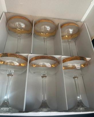 Set 6 calici vintage F.lli Fumo in ORO 24K - NUOVI