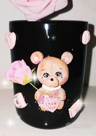 Portapenne con orsetto e penna nome personalizzabi