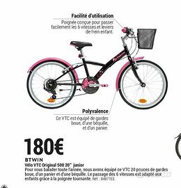 BICICLETTA BAMBINO 6/12 ANNI B-TWIN RUOTE DA 24''