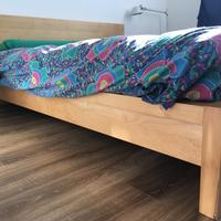 MALM Struttura letto alta, impiallacciato rovere m