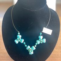 Collana Turchese filo Ottone + orecchini