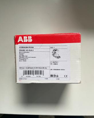 Blocco differenziale ABB DDA202 2P 25A 300mA