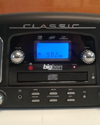 HiFi Lettore CD Radio Giradischi Mp3 USB