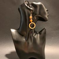 Orecchini pietra e cerchio dorato idearegalo