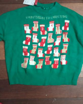 maglione verde natalizio OVS da donna