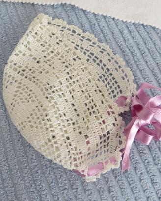 cuffietta x bimba fatta all'uncinetto, nuova