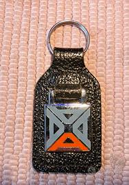 Portachiavi Avdel Fasteners acciaio pelle anni 80