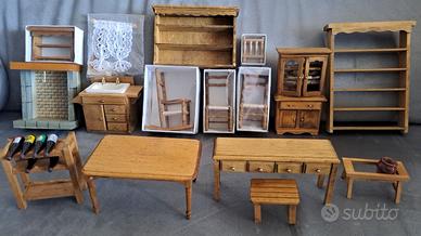 Arredamento per casa di bambola in legno o diorami