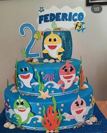 Torta scenografica baby shark