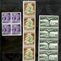 ITALIA francobolli in blocco da 4 - 1944-1988