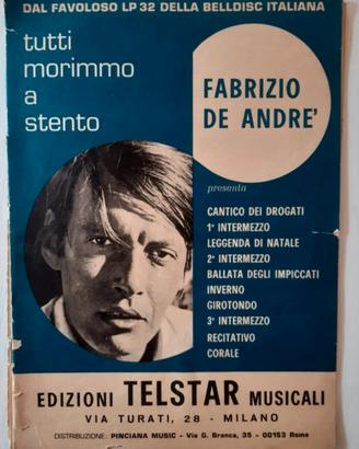 Spartiti De André "Tutti morimmo a stento"