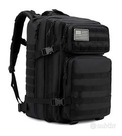 Zaino 50L NUOVO nero trekking pesca campeggio