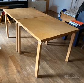 Coppia tavoli Alvar Aalto betulla