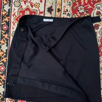 Gonna nera a portafoglio in maglia di cotone