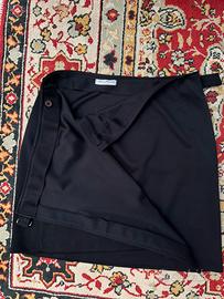 Gonna nera a portafoglio in maglia di cotone