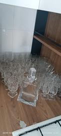 Set whisky e vino in vetro vintage/contemporaneo 