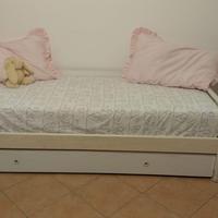letto  singolo con 2 letto estraibile