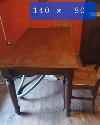 tavolo  in  vero  legno cigliegio