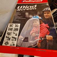 Seggiolino bici anteriore e paravento