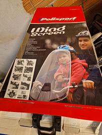 Seggiolino bici anteriore e paravento