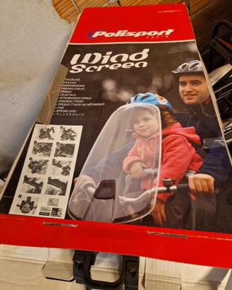 Seggiolino bici anteriore e paravento