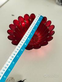 Ciotola Vintage in Vetro Rosso Rubino ANCHOR HOCKI