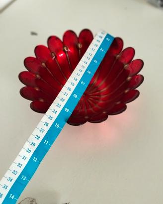 Ciotola Vintage in Vetro Rosso Rubino ANCHOR HOCKI