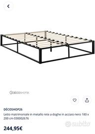 Letto matrimoniale (misure nella prima foto)