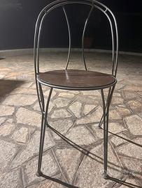 8 sedie giardino in ferro