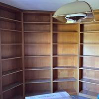 Libreria a paraete con angoliere