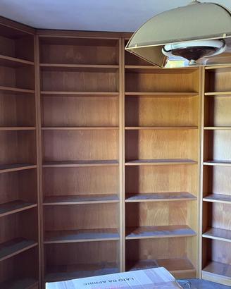 Libreria a paraete con angoliere