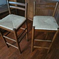 nr 2 sgabelli alti 93 legno massiccio