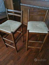 nr 2 sgabelli alti 93 legno massiccio