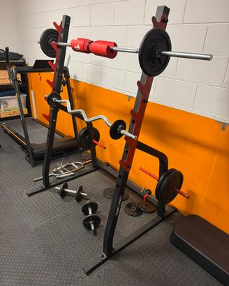 Rack per Squat + Panca Multifunzione + Parallele